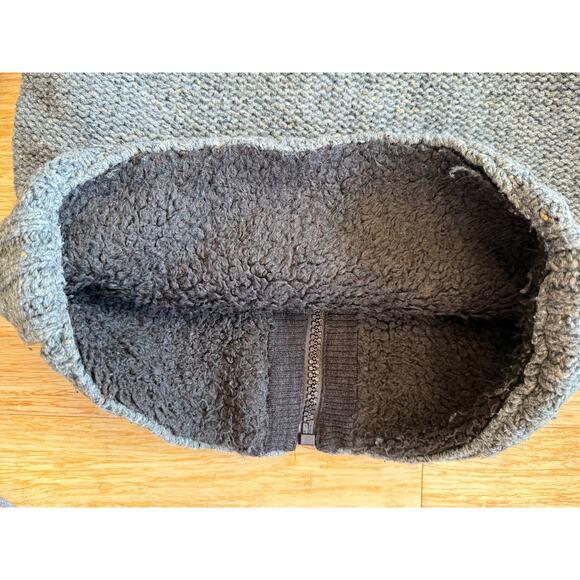 Vintage Energie Miss Sixty Mens Small Wool Sweater Cable Knit Sherpa Lined Italy - Picture 7 of 11